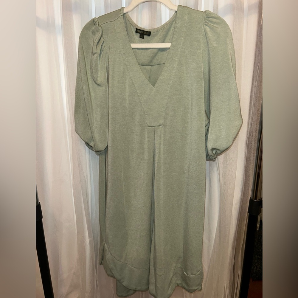 For Cynthia Green Dress with Pockets